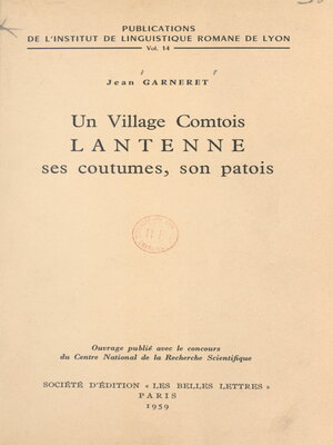 cover image of Un village comtois